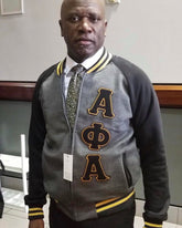 Dark Grey Alpha Phi Alpha Varsity Fleece